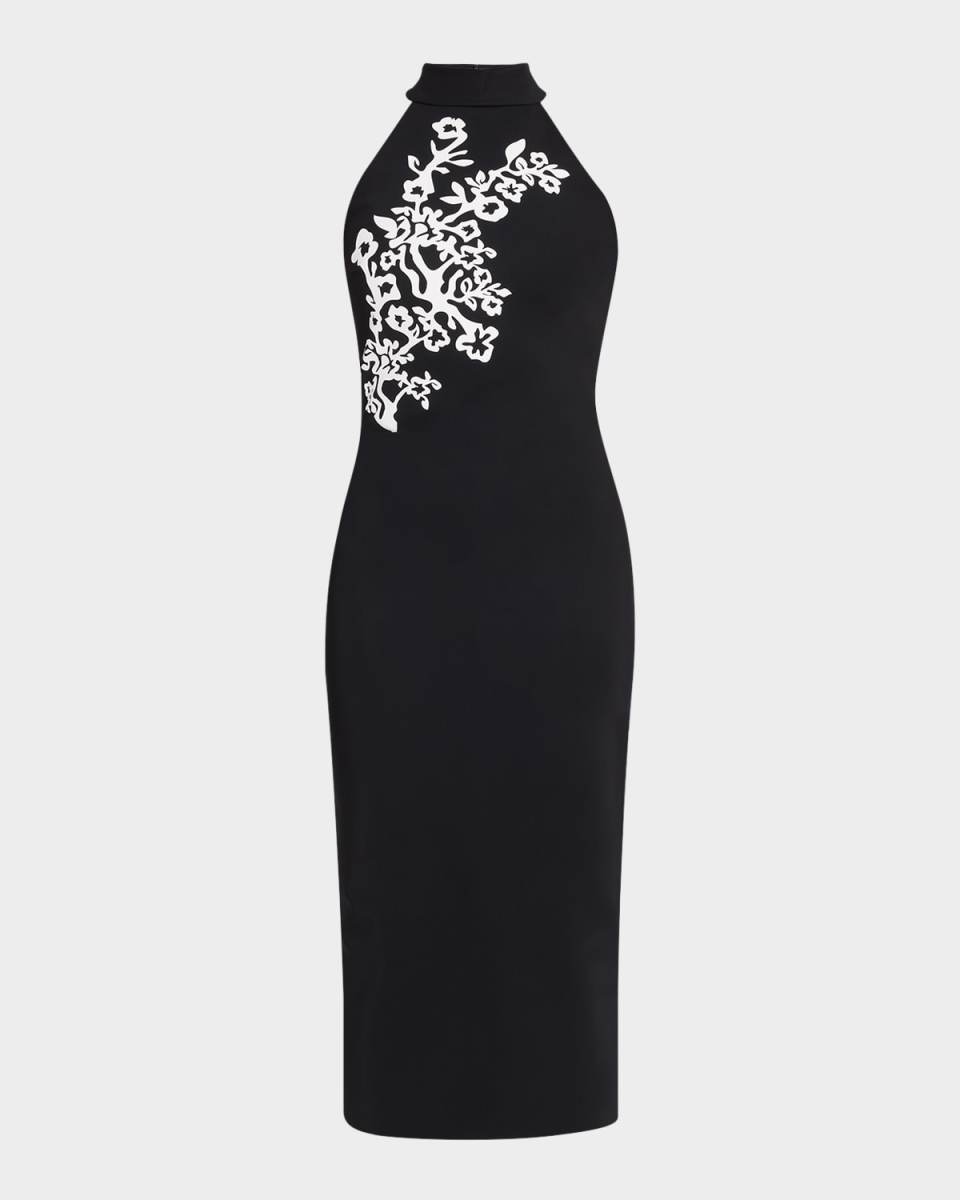 Kety Mock-Neck Midi Sheath Dress